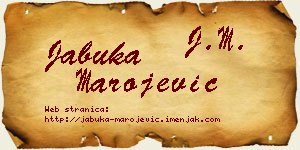 Jabuka Marojević vizit kartica
